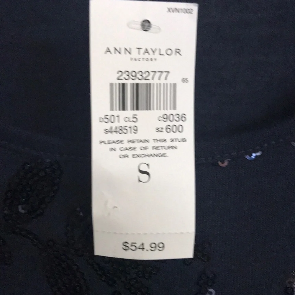 Ann Taylor Factory  NavySequence Shirt  small - Picture 4 of 6